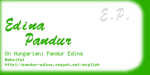 edina pandur business card